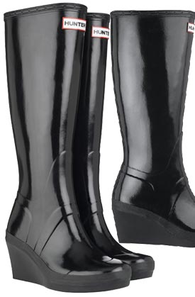 hunter wedge boots