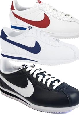 white nike cortez trainers