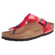 birkenstock red patent gizeh