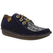 clarks funny dream navy leather