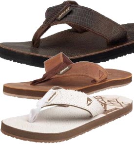 reef leather smoothy sandals